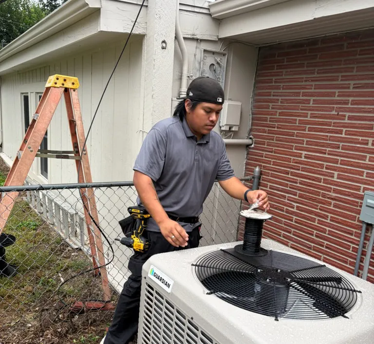 CPC technician running a cable line.